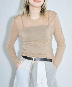 CITYSHOP ASHER SASKIA LONGSLEEVE MICRO V L266-J134:T�V���c �V�e�B�[�V���b�v �g�b�v�X �J�b�g�\�[�ET�V���c �x�[�W���y���������z