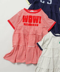BREEZE 【リンク】リンガー配色3柄ロゴワンピース エフオーオンラインストア ワンピース・ドレス ワンピース ホワイト ブルー レッド