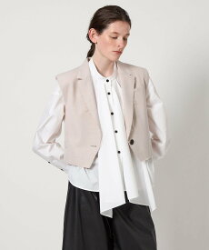 【SALE／80%OFF】AEWEN MATOPH ＜AEWEN MATOPH＞パワーショルダー ベスト ユナイテッドアローズ アウトレット ジャケット・アウター テーラードジャケット・ブレザー ベージュ ネイビー【送料無料】