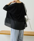 裾シアーTシャツ26【SUM1 STYLE】