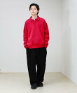 【洗えるニット】ショートフェザー ポロニット