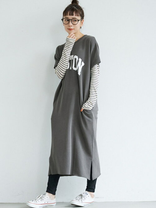 Coca ピグメント加工ロゴスウェットワンピース Rakuten Fashion 楽天ファッション 旧楽天ブランドアベニュー Dn4976