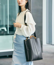 ROPE' 【E'POR】BAMBOO BAG Large【通勤】【A4対応】 ロペ バッグ トートバッグ カーキグリーン ブラック ベージュ ホワイト【送料無料】