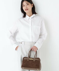 human woman ◆タイプライターブラウス ヒューマン ウーマン トップス シャツ・ブラウス ブルー ホワイト【送料無料】