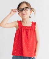 branshes 【接触冷感】フリルタンクトップ ブランシェス トップス ノースリーブ・タンクトップ レッド グ…
