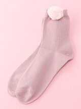 【BROWNY】(L)ダスティカラーポンポンソックス