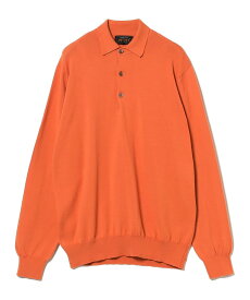 BEAMS PLUS 【別注】WILLIAM LOCKIE / Knit Polo 21G Cotton ビームス メン トップス ポロシャツ グリーン グレー オレンジ ネイビー【送料無料】