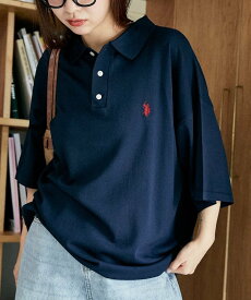 【SALE／30%OFF】U.S. POLO ASSN. 別注 ワンポイント刺繍ニットポロシャツ/ポロシャツ/刺繍ロゴ/ユニセックス【限定展開】 25SS フリークスストア トップス ポロシャツ ネイビー グレー ブラック【送料無料】