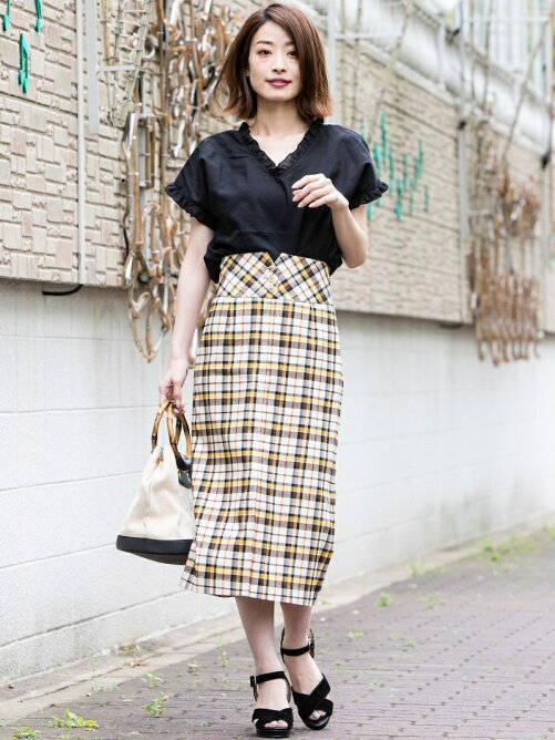 Ketty Cherie Web別注 ストレッチチェックペンシルスカート Rakuten Fashion 楽天ファッション 旧楽天ブランドアベニュー R