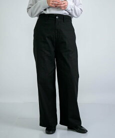 【SALE／25%OFF】D.M.G. リネンコットンキャンバス ストレートイージーパンツ ドミンゴ パンツ ジーンズ・デニムパンツ ブラック ベージュ【送料無料】
