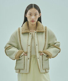 【SALE／37%OFF】ROSE BUD FAUX MOUTON 2WAY JACKET ローズバッド ジャケット・アウター その他のジャケット・アウター ホワイト ブラック【送料無料】