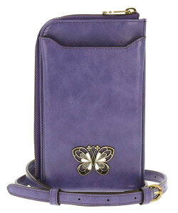 ANNA SUI アイリス スマホショルダー クイーポ スマホグッズ・オーディオ機器 スマホ・タブレット・PCケース/カバー パープル ブラック グリーン【送料無料】