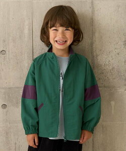 b・ROOM ビッグシルエットバイカラーウィンドブレーカー ナルミヤオンライン ジャケット・アウター ブルゾン・ジャンパー グレー