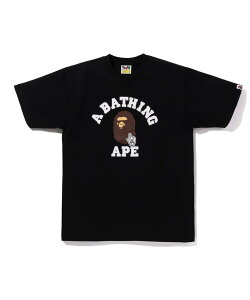 A BATHING APE GO APE POINTER COLLEGE TEE BAPEC �A �x�C�V���O �G�C�v �g�b�v�X �J�b�g�\�[�ET�V���c �u���b�N �z���C�g�y���������z