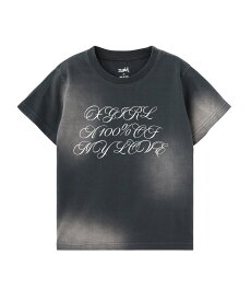 X-girl FADED SCRIPT LOGO S/S BABY TEE エックスガール トップス カットソー・Tシャツ ブラック ベージュ グリーン【送料無料】