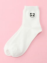 【BROWNY】(L)ワンポイントパンダソックス