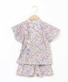 【SALE／30%OFF】OCEAN&GROUND OCEAN&GROUND/(K)GIRL'Sフリルスリーブ甚平スーツ オーシャンアンドグラウンド 着物・浴衣・和装小物 浴衣 ピンク ブルー