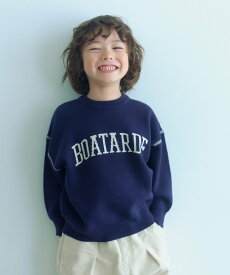 【SALE／40%OFF】UNITED ARROWS green label relaxing ロゴジャガード ニットプルオーバー / キッズ 100cm-160cm ユナイテッドアローズ グリーンレーベルリラクシング トップス ニット グリーン ネイビー グレー