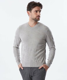 【SALE／47%OFF】EPOCA UOMO カモフラリンクスニット エポカ トップス ニット グレー ネイビー【送料無料】
