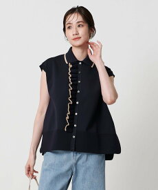 【SALE／40%OFF】UNITED ARROWS ミニマル フリル ベスト ユナイテッドアローズ アウトレット トップス ベスト・ジレ ホワイト ネイビー ベージュ ブラック グレー【送料無料】