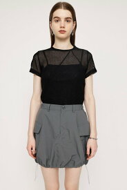 【SALE／50%OFF】SLY SHEER MESH Tシャツ スライ トップス カットソー・Tシャツ ブラック ホワイト レッド