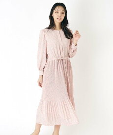 【SALE／10%OFF】LAURA ASHLEY 【洗える/ウエストリボン付き/同柄アイテムあり】マノーローズ柄ワンピース ローラ アシュレイ ワンピース・ドレス その他のワンピース・ドレス ピンク ブルー【送料無料】