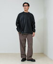 サイドジップレザープルオーバー