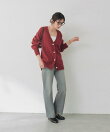 ヘアリーラメVネックカーディガン