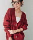 ヘアリーラメVネックカーディガン