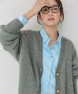 ヘアリーラメVネックカーディガン