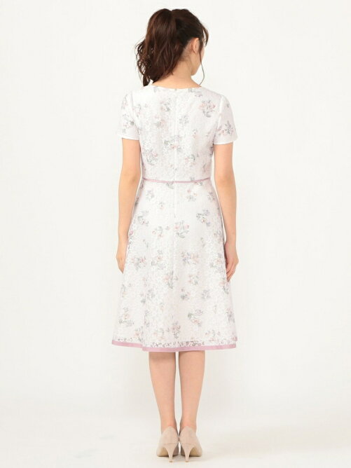 Laisse Passe レースプリントフレアーワンピース Rakuten Fashion 楽天ファッション 旧楽天ブランドアベニュー Cu9984