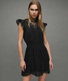 【SALE／30%OFF】ALLSAINTS (W)AZURA DRESS オールセインツ ワンピース・ドレス ドレス ブラック【送料無料】