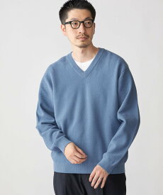 【SALE／40%OFF】SHIPS MEN SHIPS:＜洗濯機可能＞SOLOTEX(R) コットン ピケ Vネック ニット シップス トップス ニット ブラウン ネイビー ブルー【送料無料】