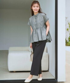【SALE／30%OFF】any FAM 【洗濯機可/セットアップ可/UVケア/速乾/イージーケア】サラサラテックリネンパンツ エニィファム パンツ その他のパンツ グレー グリーン ネイビー