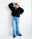 【KIDS/キッズ】ふわふわフェイクファージップブルゾン