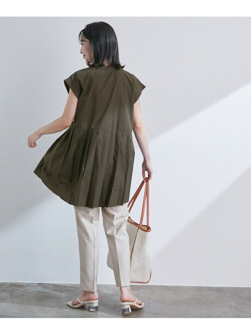 Vis きちんと感溢れる 切り替えプリーツフレンチスリーブ前開きシャツ Rakuten Fashion 楽天ファッション 旧楽天ブランドアベニュー Df2985