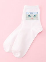 【BROWNY】(L)cat BOREDソックス
