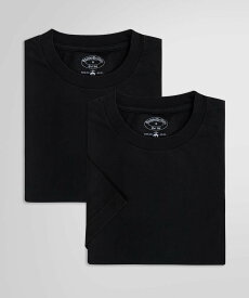 BROOKS BROTHERS コットン 2パック クルーネック Tシャツ Made in USA ブルックス ブラザーズ トップス カットソー・Tシャツ ホワイト ブラック ネイビー【送料無料】