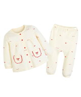 【SALE／40%OFF】moimoln 【ルームウェア】レッドリボン長袖トップス&パンツ モイモルン インナー・ルー…