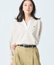 【SALE／40%OFF】LACOSTE スキッパーネックラガーシャツ ラコステ トップス ポロシャツ ベージュ ホワイト【送料無料】