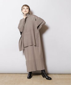 【SALE／40%OFF】OSMOSIS (W)マルチWAYポンチョ付ニットワンピース オズモーシス ワンピース・ドレス ワンピース ブラック ブルー カーキ グレー【送料無料】