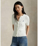 POLO RALPH LAUREN ケーブルニット コットン ショートスリーブ カーディガン ラルフローレン トップス カ…