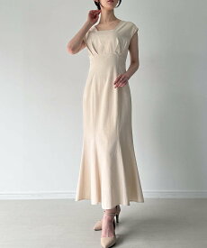 【SALE／54%OFF】JUNOAH リネンライクノースリーブワンピース ジュノア ワンピース・ドレス ワンピース ベージュ ブラック グレー