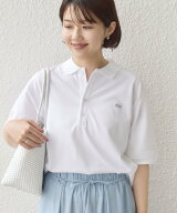 SHIPS WOMEN 【SHIPS別注】LACOSTE:＜洗濯機可能＞ポロシャツ シップス トップス ポロシャツ ホワイト ネ…