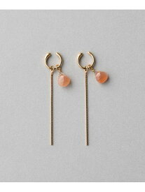 ete イヤリング&イヤリングチャーム ナチュラルストーン/チェーン エテ アクセサリー・腕時計 イヤリング・イヤーカフ レッド ベージュ パープル【送料無料】