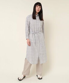 【SALE／60%OFF】RNA-N L/Cオリジナルチェックロングシャツワンピース アールエヌエーエヌ ワンピース・ドレス シャツワンピース グレー【送料無料】