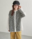 異素材切り替えシャツ