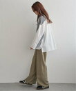 異素材切り替えシャツ