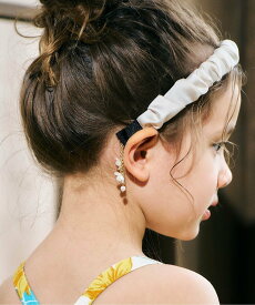 apres les cours イヤリング付きサテンカチューシャ エフオーオンラインストア ヘアアクセサリー カチューシャ・ヘアバンド ホワイト