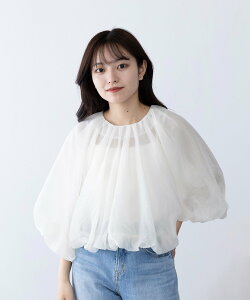 �ySALE�^50%OFF�zMAGASIN DE MODE Chou Chou MAGASIN DE MODE Chou Chou/�I�[�K���W�[�o���[���V���[�g�u���E�X trc �Z�b�g�A�b�v�Z�u�� �g�b�v�X �V���c�E�u���E�X �u���b�N �O���[ �z���C�g